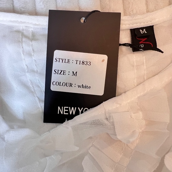 #A036 Why Dress 2-Piece Short Set minimalist fashion vacation vibe  White NWOT M - Picture 12 of 12